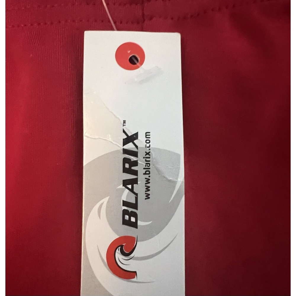 BLARIX Red Lifeguard Booty Shorts Sz M New Beachwear Logo Cotton Athletic #F - Picture 4 of 8